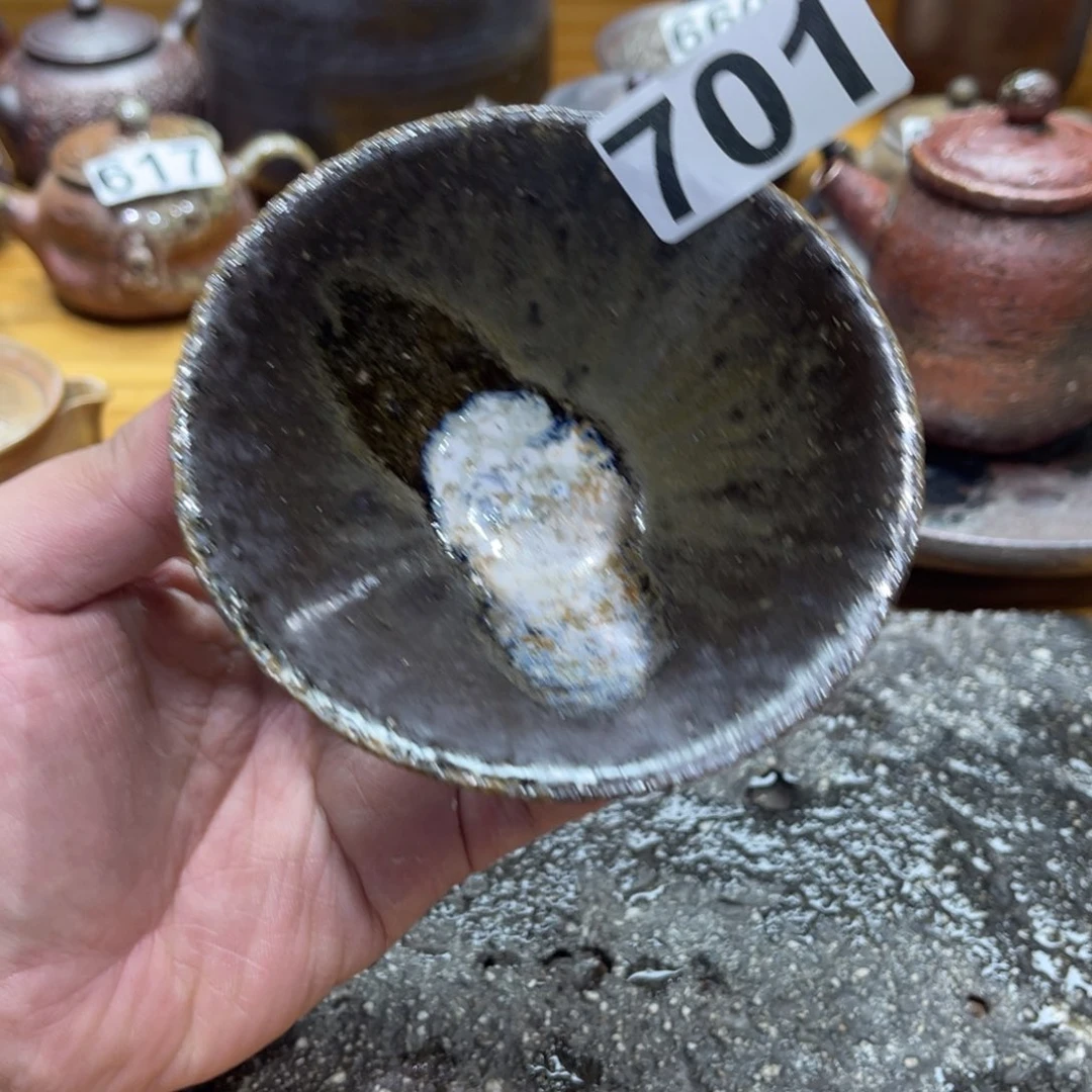 手工制作柴烧茶杯微瑕701