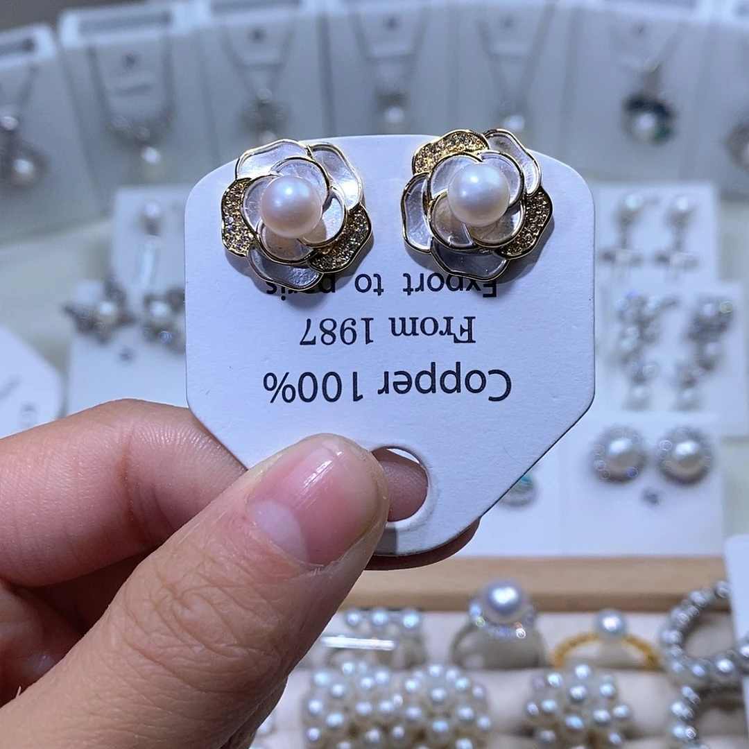 淡水珍珠未镶嵌耳饰