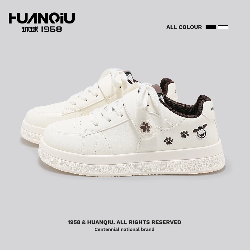 环球休闲鞋子女款2025新款爆款百搭高级感女鞋运动厚底增高板鞋女