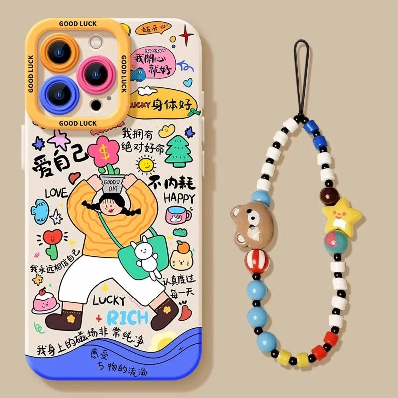 瞳影爱自己适用苹果16手机壳iphone华为oppo小米vivo防摔1413女