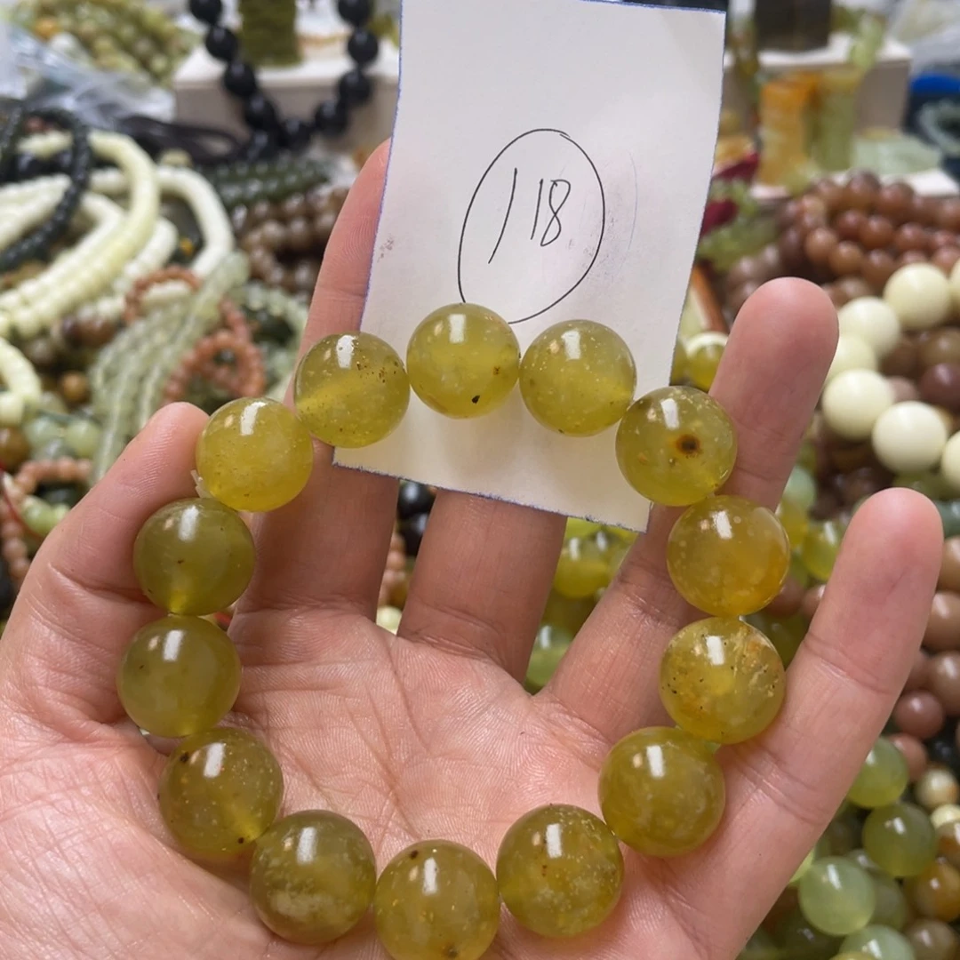 蛇纹石玉手链合金