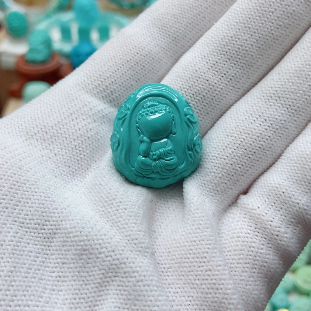绿松石未镶嵌无相佛