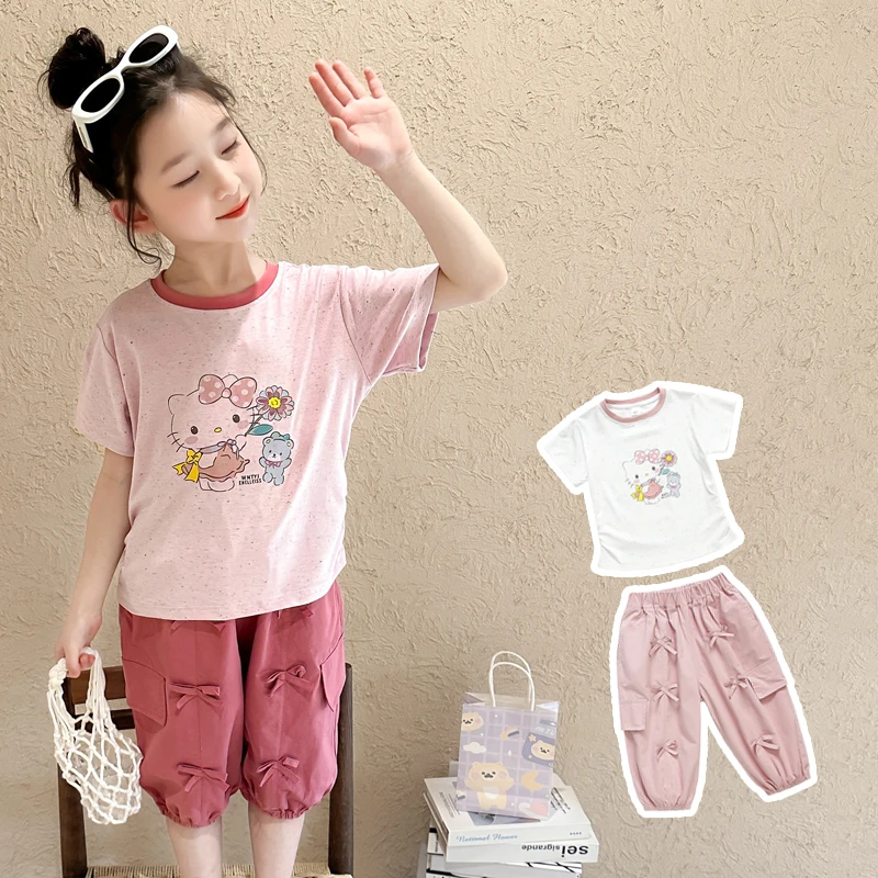 女童夏装套装新款夏款小女孩网红洋气时髦夏季儿童裙子短裤两件套