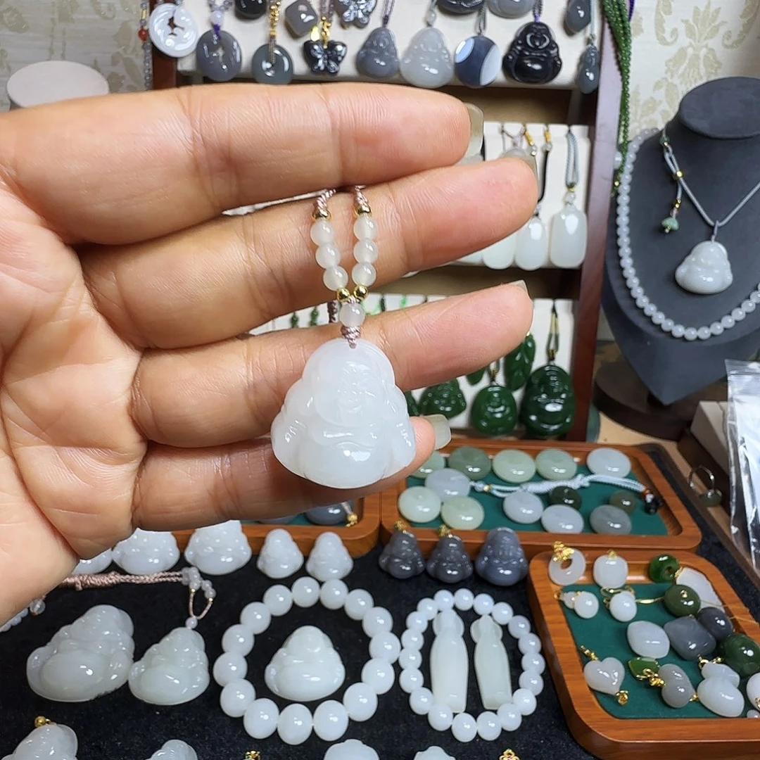 和田玉未镶嵌吊坠(不含链)