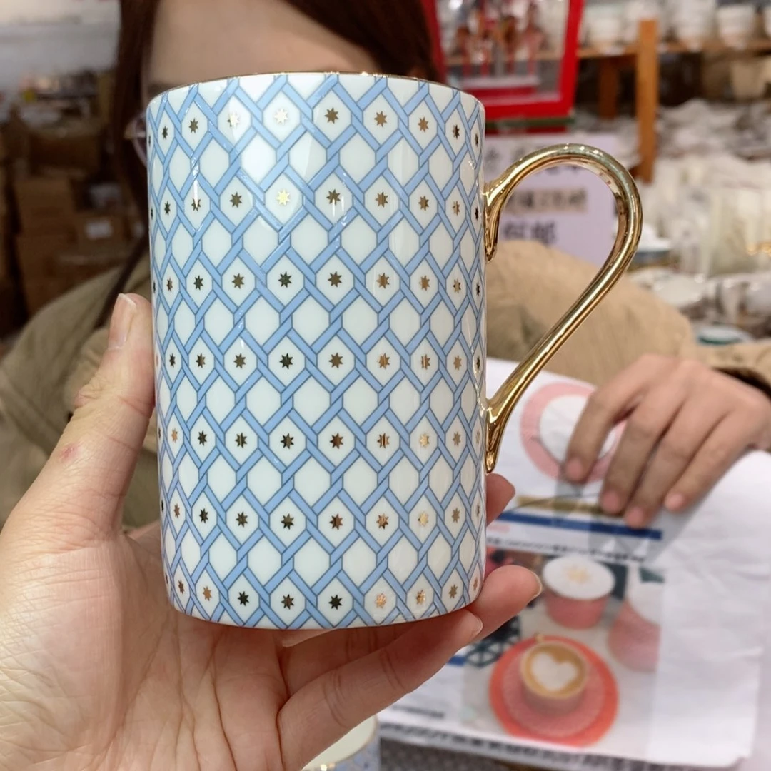 瓷鹅黄原单马克杯一个400ml微瑕