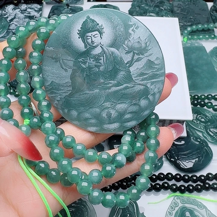 翡翠未镶嵌颈饰1111