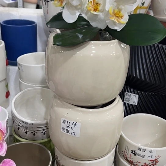 多肉绿植陶瓷花盆9.9包邮，有孔