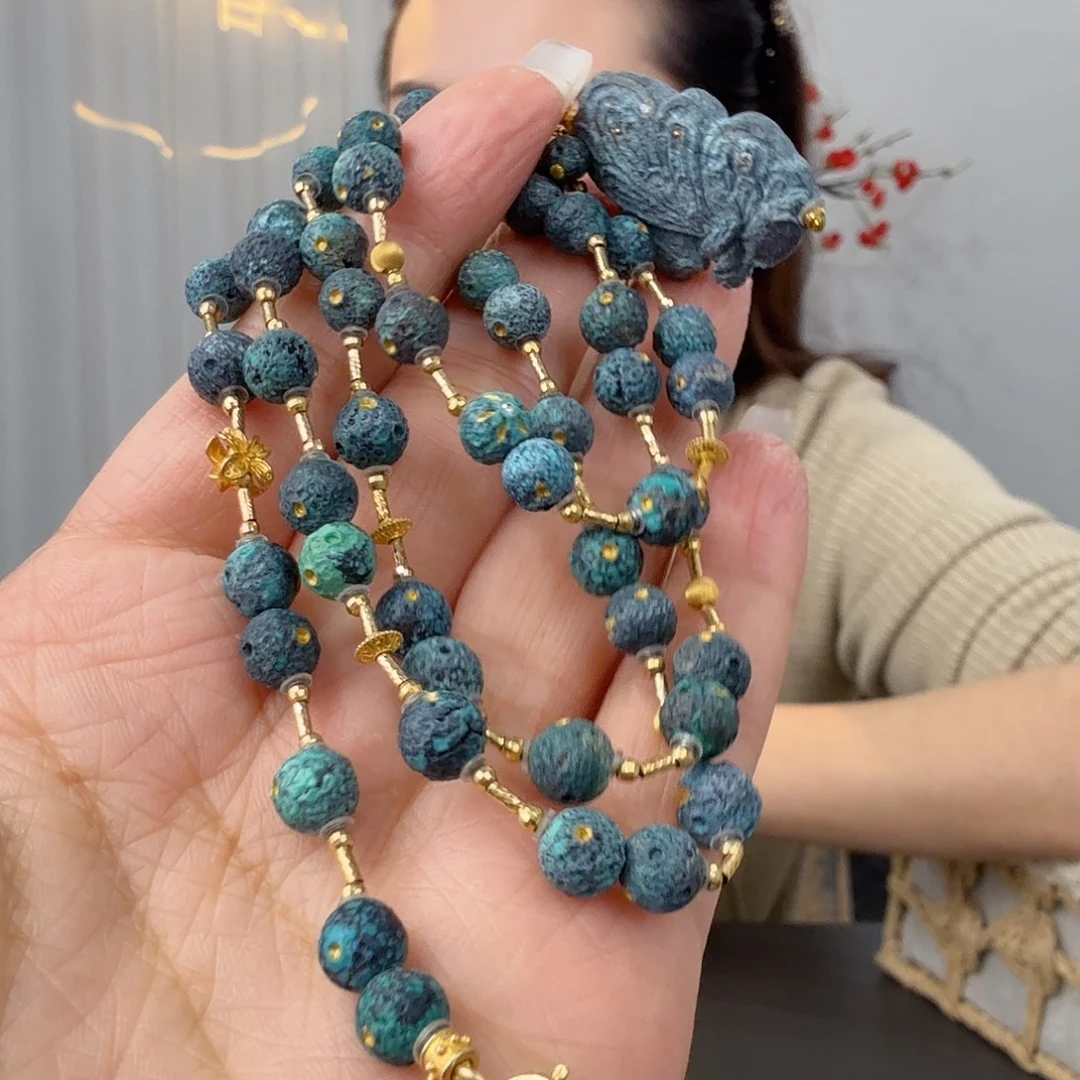 好***缘绿松石18K金镶嵌珠宝奇石