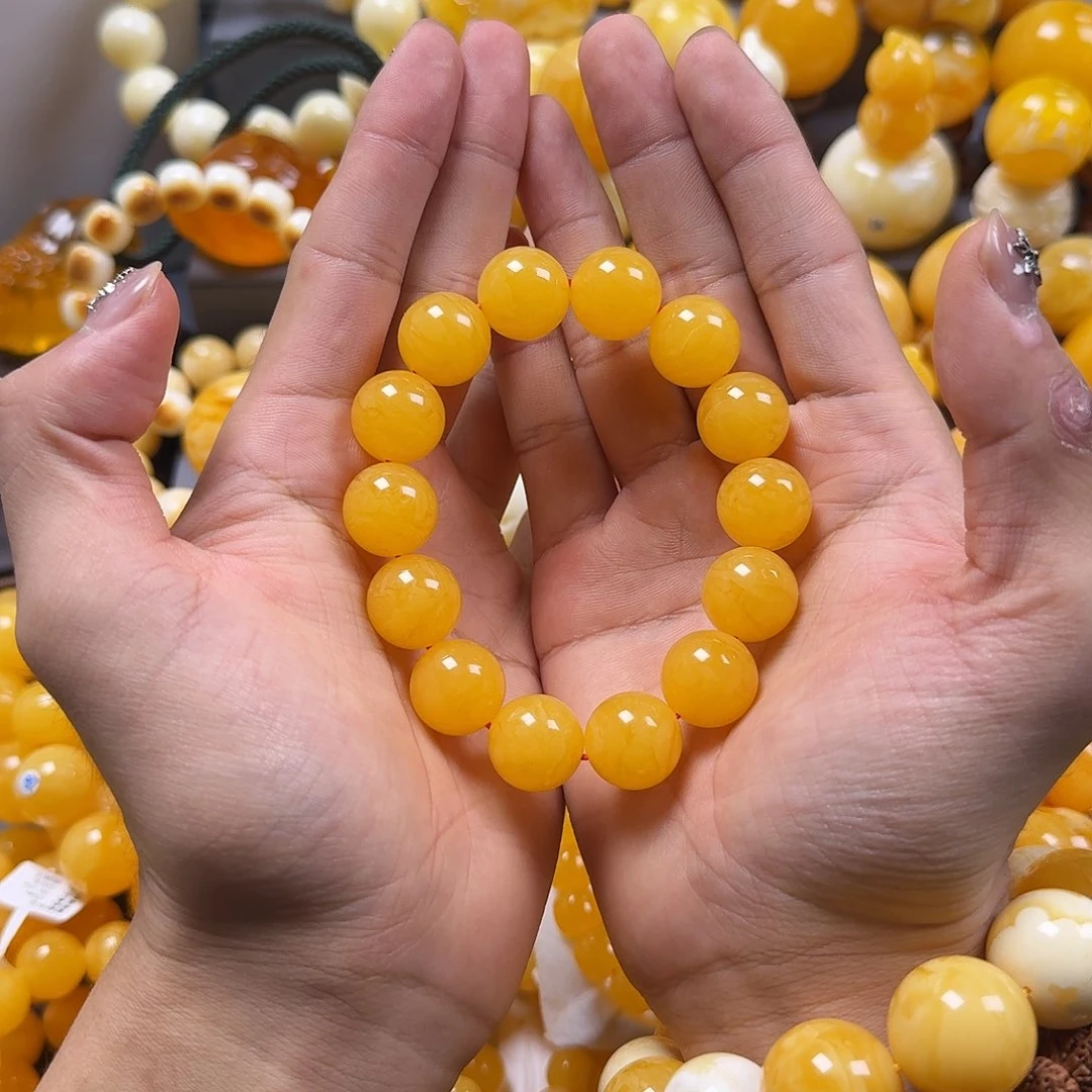 琥珀珠宝奇石未镶嵌同料16mm