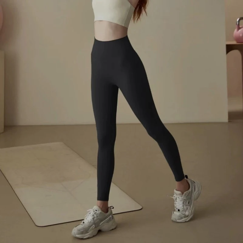 AMAZCOOL 一片式无档缝瑜伽裤女运动高腰弹力健身裤打底裤外穿