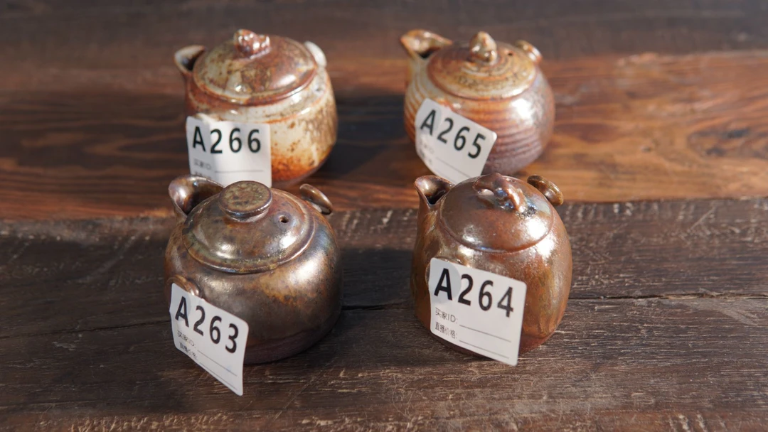 手工紫砂柴烧宝瓶壶