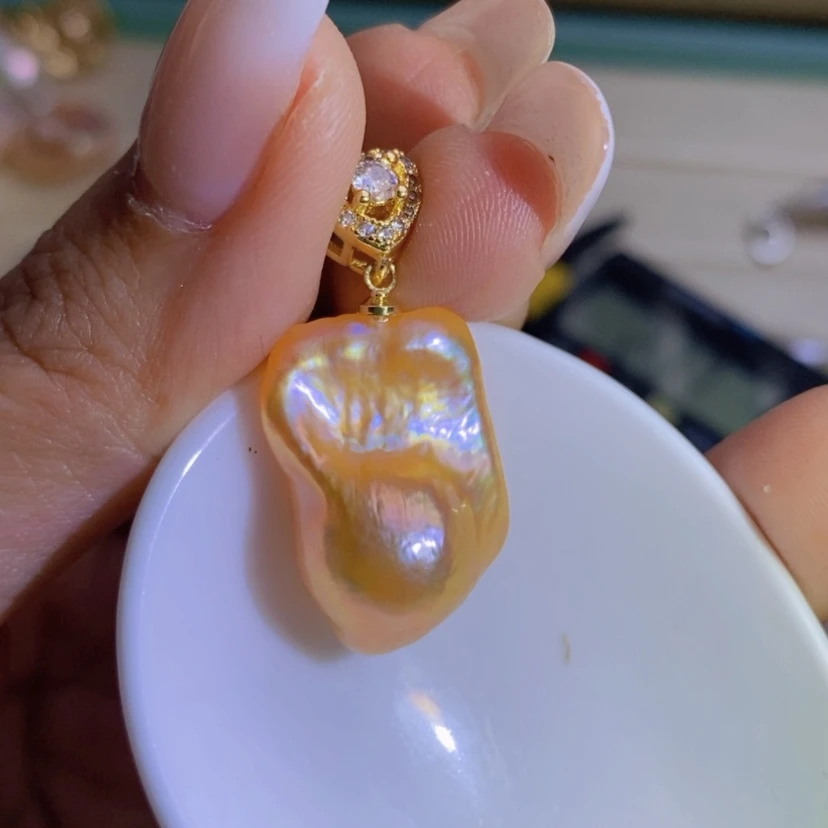 【闪购商品】淡水珍珠天然珍珠（微瑕）合金