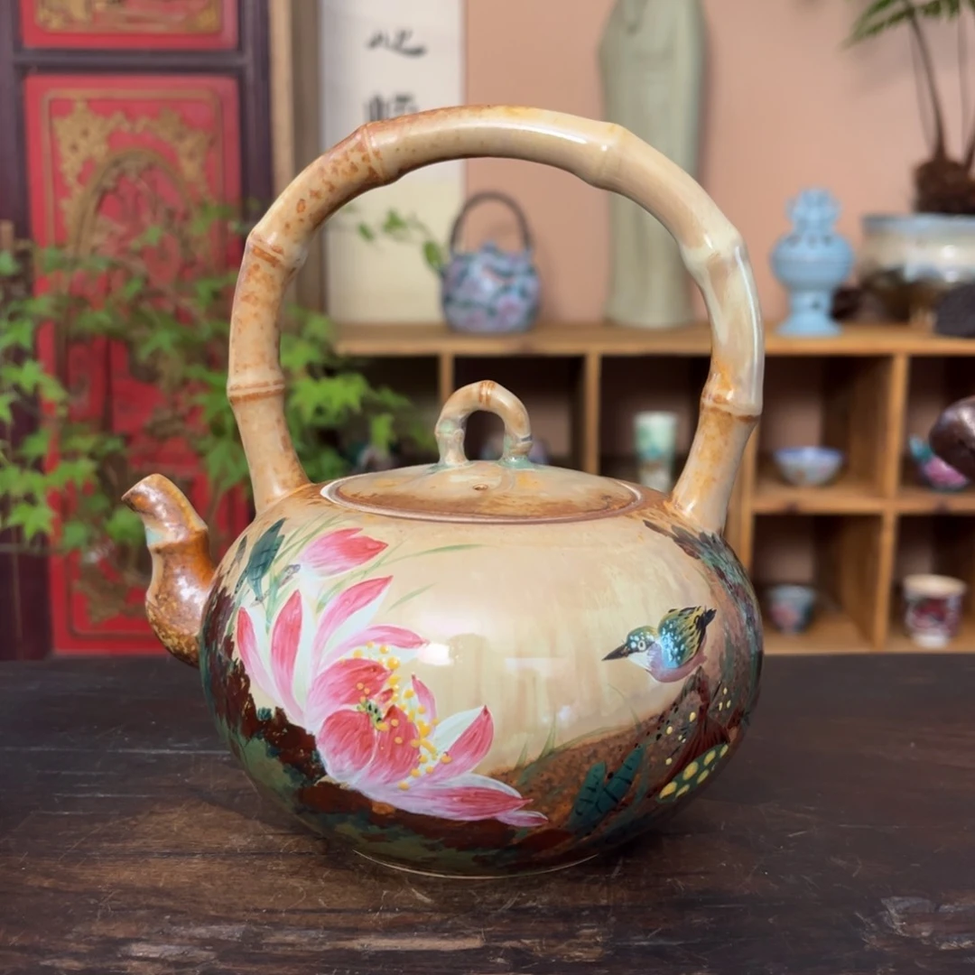 杯柴烧纯手工手绘陶瓷