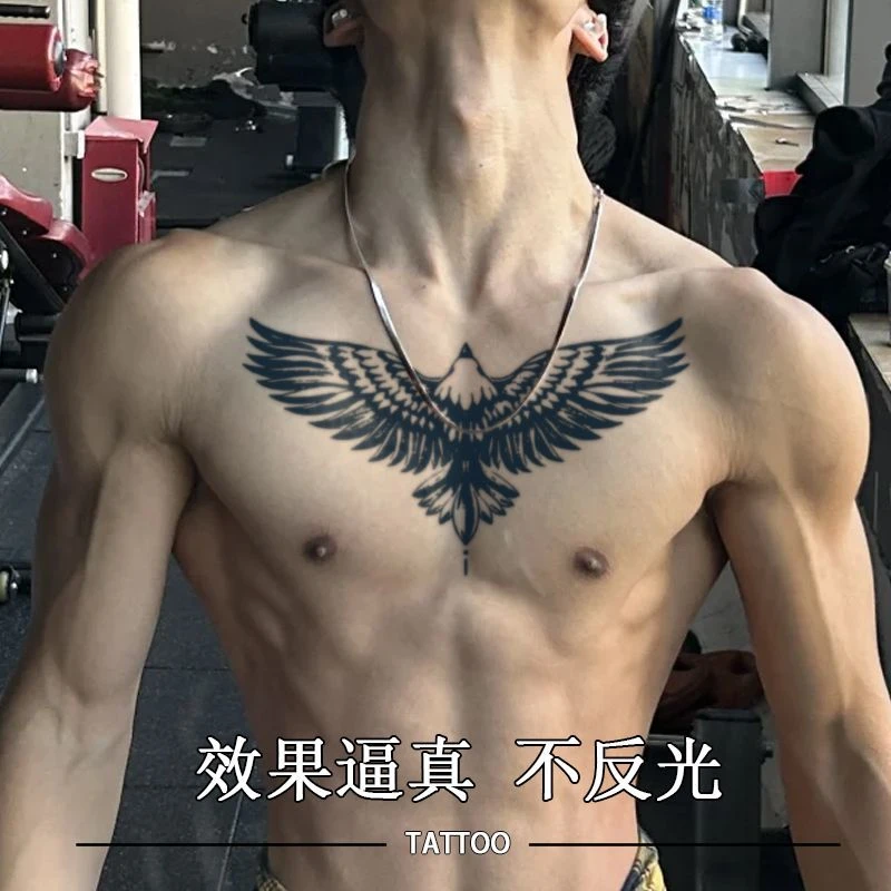 翱翔鹰帅气个性高颜值草本果汁纹身贴持久防水不反光潮流新款爆款