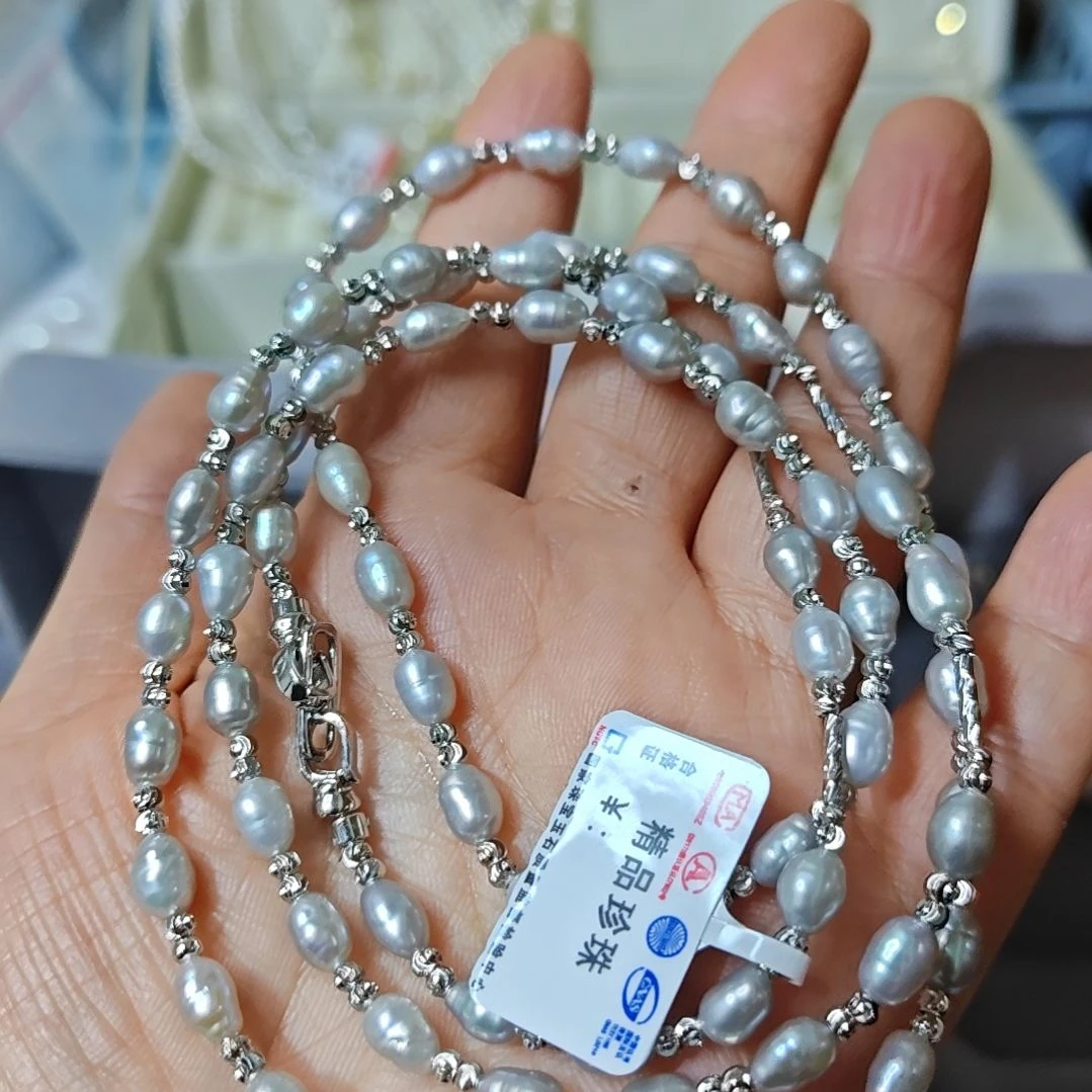 颈饰合金淡水珍珠