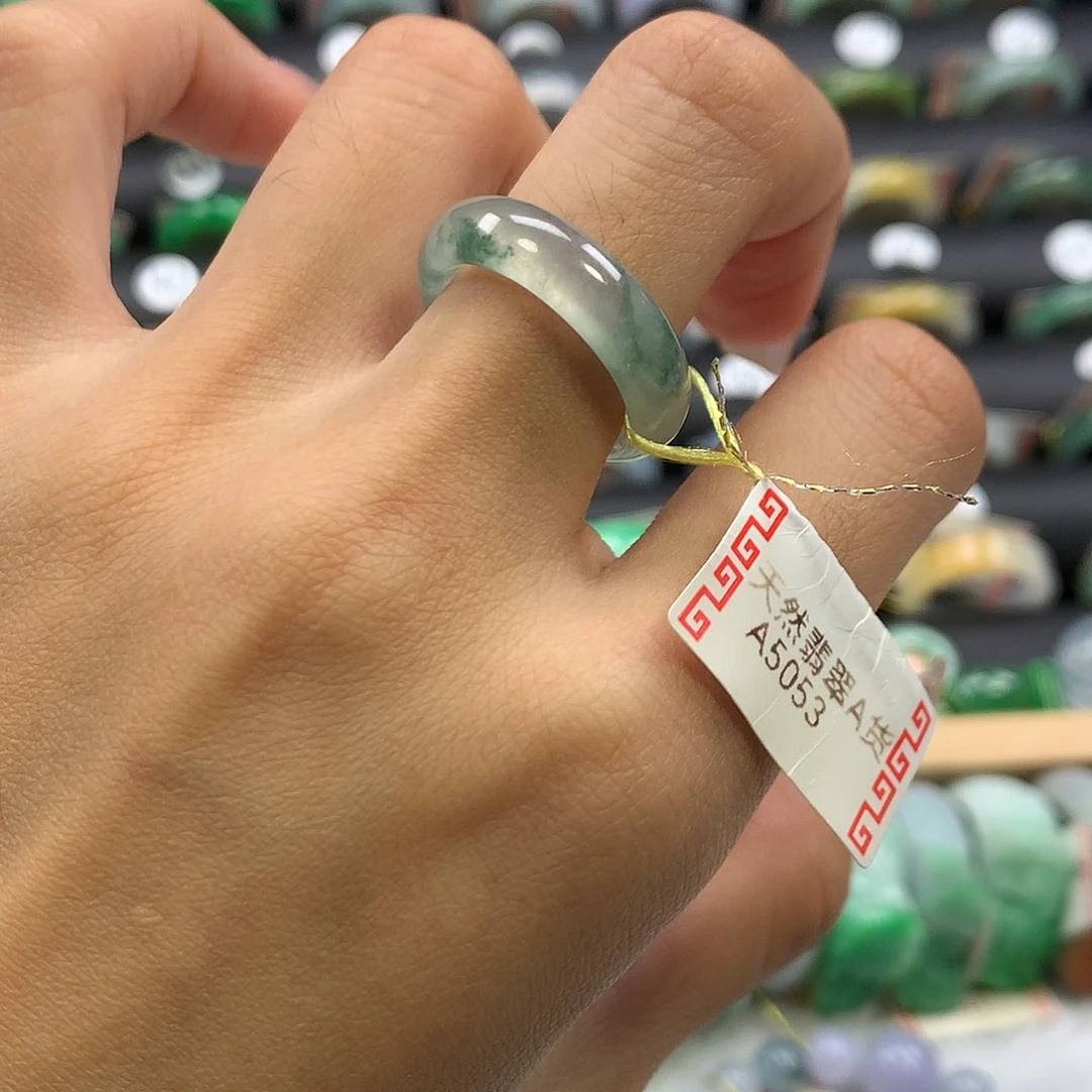 翡翠未镶嵌戒指12圈口