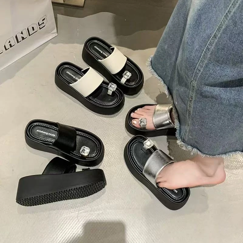 夏休闲款法式拖鞋女新款配裙子仙女风拖鞋7707