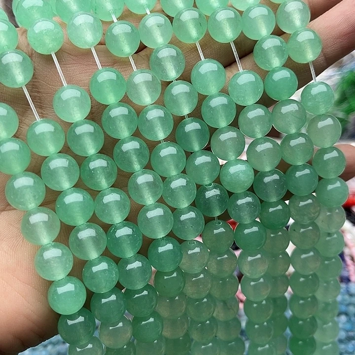 玛瑙/玉髓未镶嵌珠宝半成品一条10mm左右翠玉