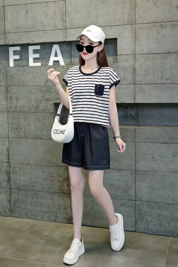 拼接T恤学院风速干简约短袖镂空常规百搭微宽松夏季