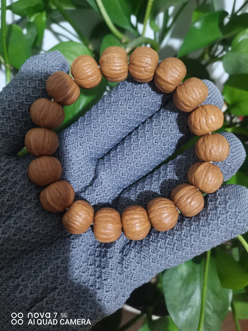 双暨南瓜天然精工无修猴头核桃文玩凤羽土豪聚宝盆单圈盘玩屁桃