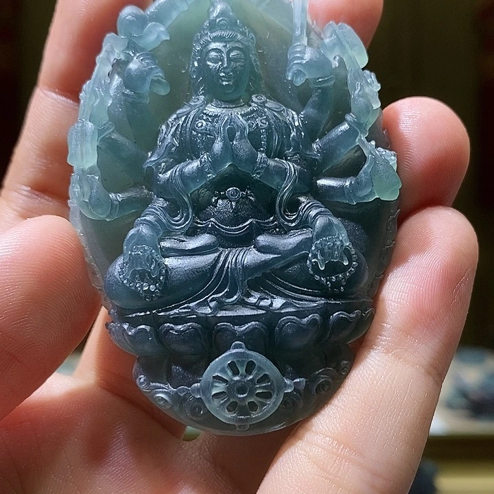沙***人未镶嵌定制翡翠翡翠