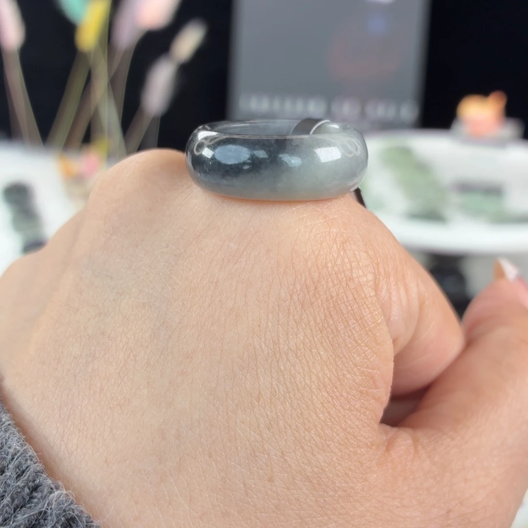 和田玉未镶嵌戒指Q32青花飘棉轮胎17.1不退换