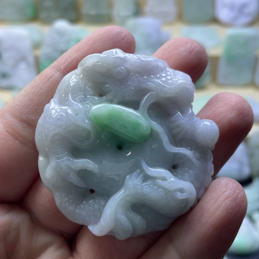 翡翠未镶嵌颈饰纯天然翡翠