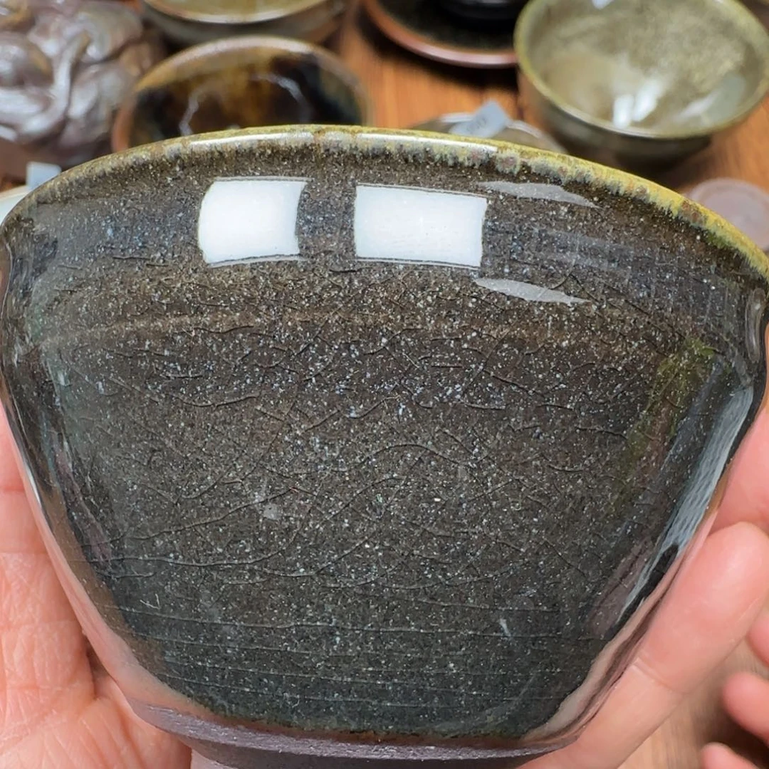 柴烧建盏茶盏茶杯688