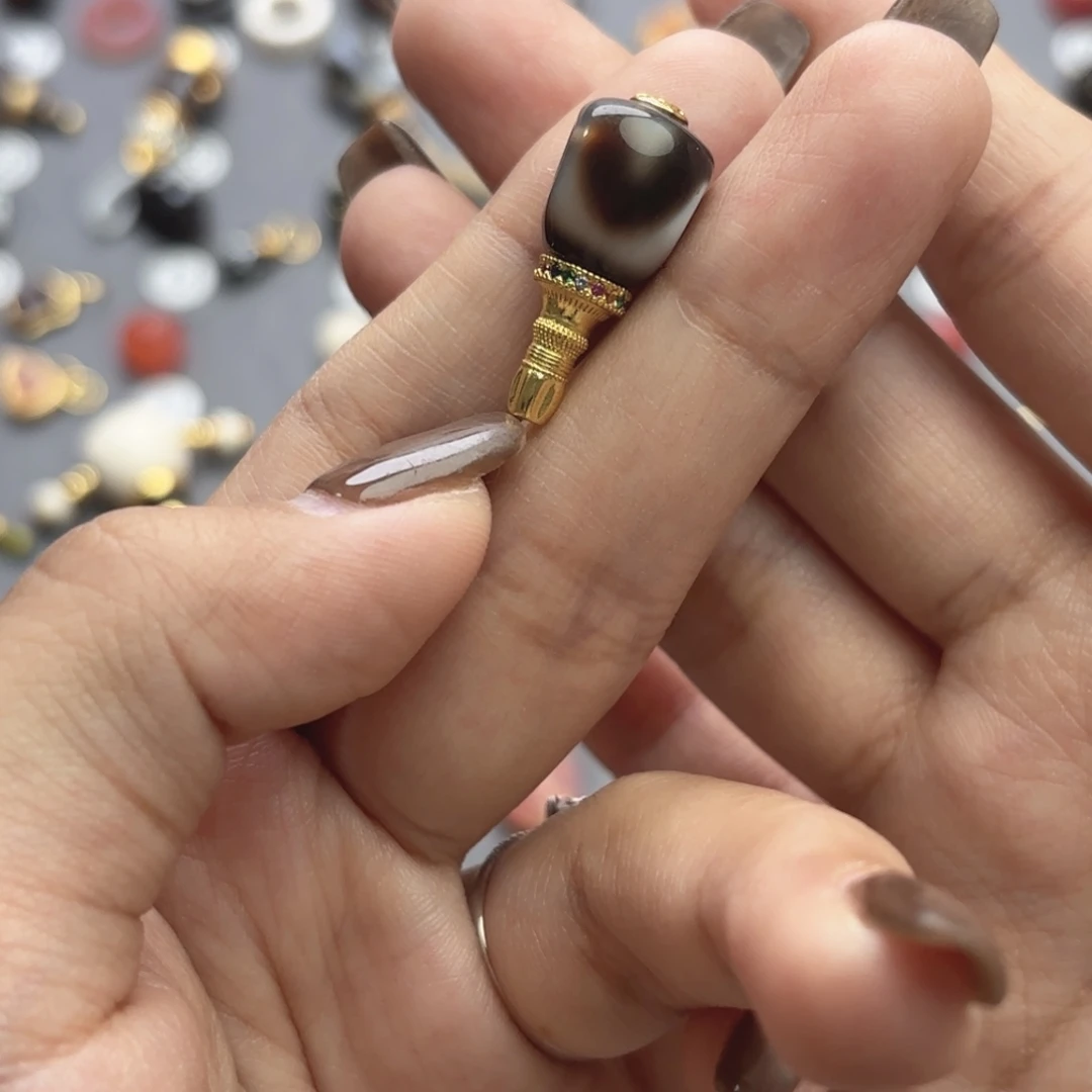 玛瑙/玉髓未镶嵌文玩配饰适配4-7mm的串