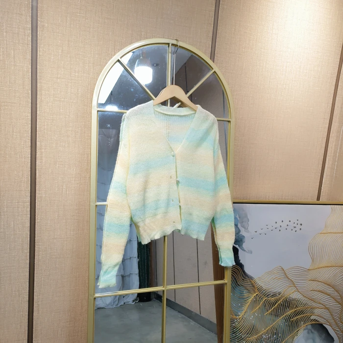 AK80孕妇黄色针织开衫90-140