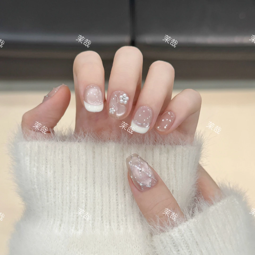 茉哉【千颂伊】纯手工定制美甲拆卸穿戴甲A4142