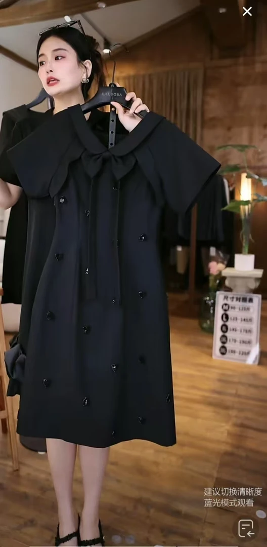 【原创大码设计师款】2025夏季新款气质大码时装连衣裙K1084