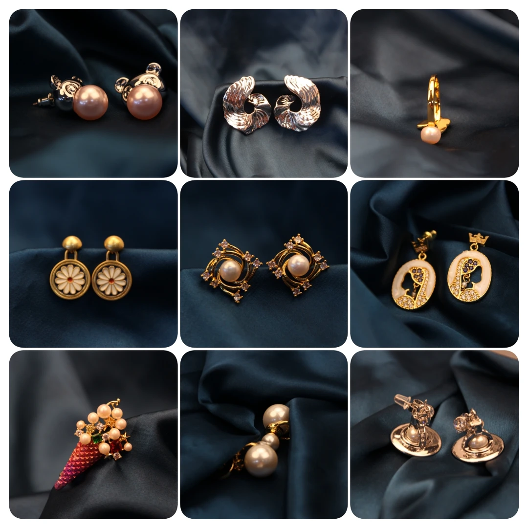 铜合金耳饰 22 高端耳饰手项链全场清价一件不留，展示为主！