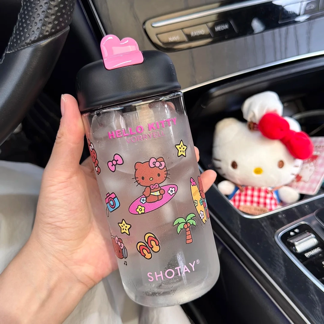 Tritan水杯可爱女生2025夏季新款高颜值耐高温小巧便携学生吸管杯