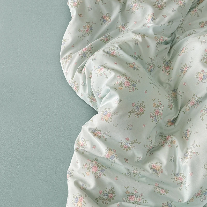 2025春夏新款针织双层纱小清新印花四件套M