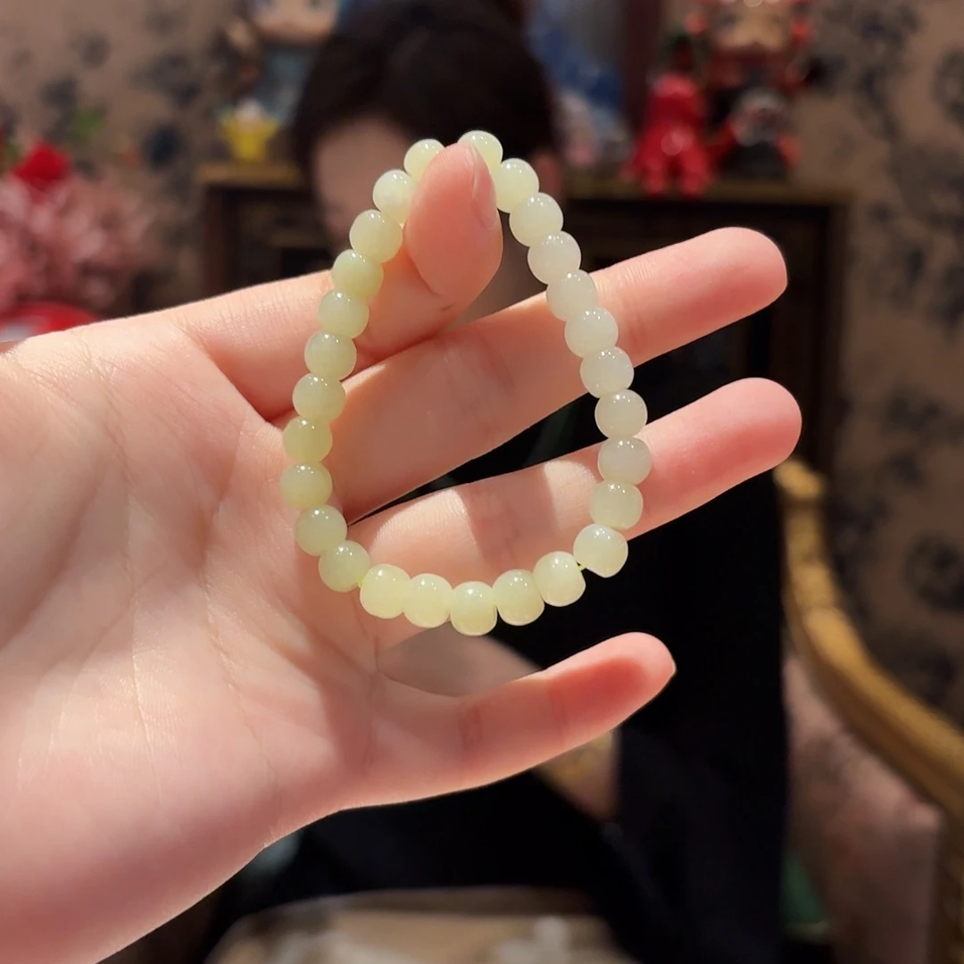 和田玉手串未镶嵌2号