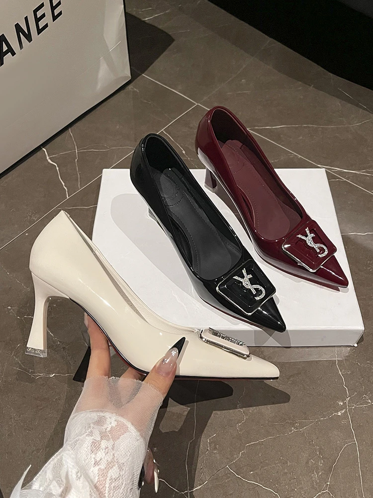 SHULIFU【701-799】羊皮手工真皮鞋气质时尚百搭尖头浅口细跟高跟鞋