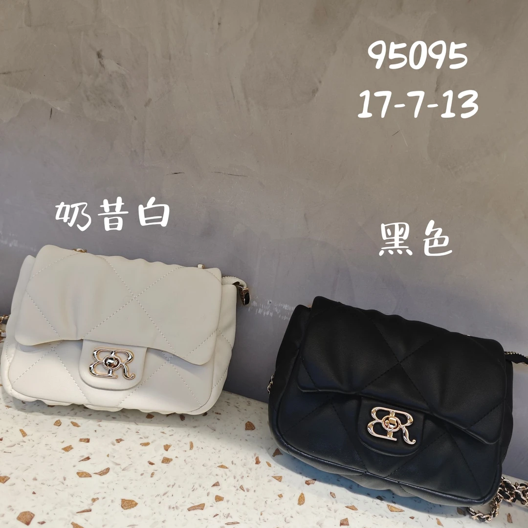 2025思驰牛皮绣线单肩斜跨小包S95095