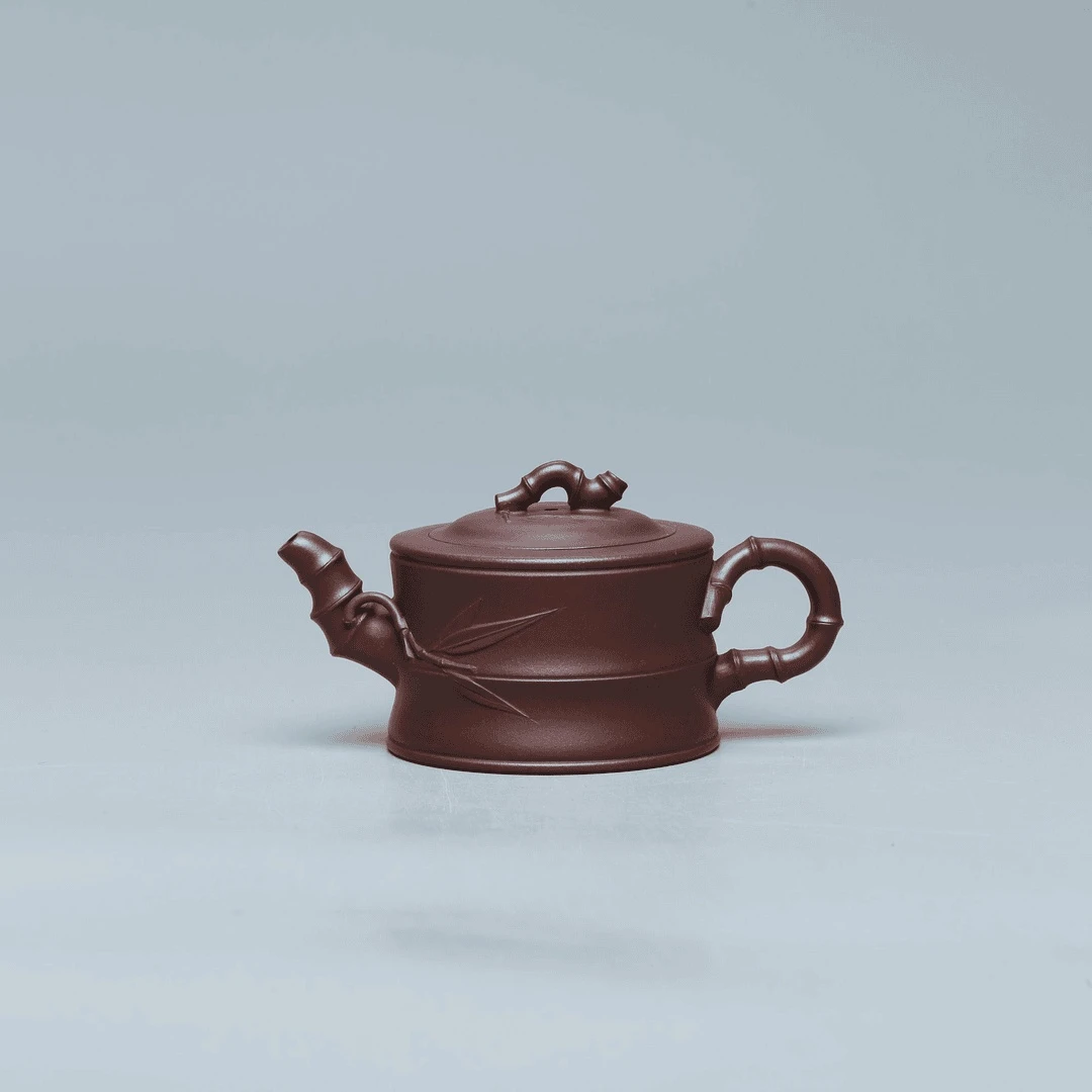 荆邑陶源 宜兴紫砂壶竹段紫泥200cc