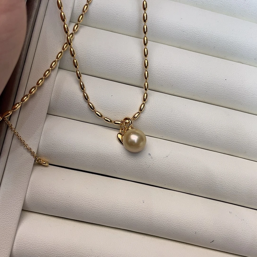 海水珍珠项链银S925镶嵌