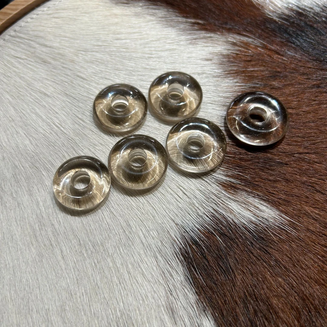 茶晶平安扣多样性发货发其一