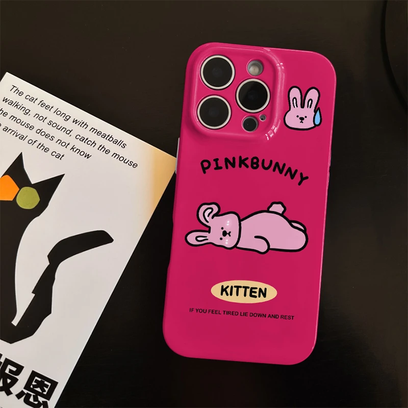 睡觉兔子菲林软壳适用苹果17promax手机壳16华为vivo小米oppo荣耀