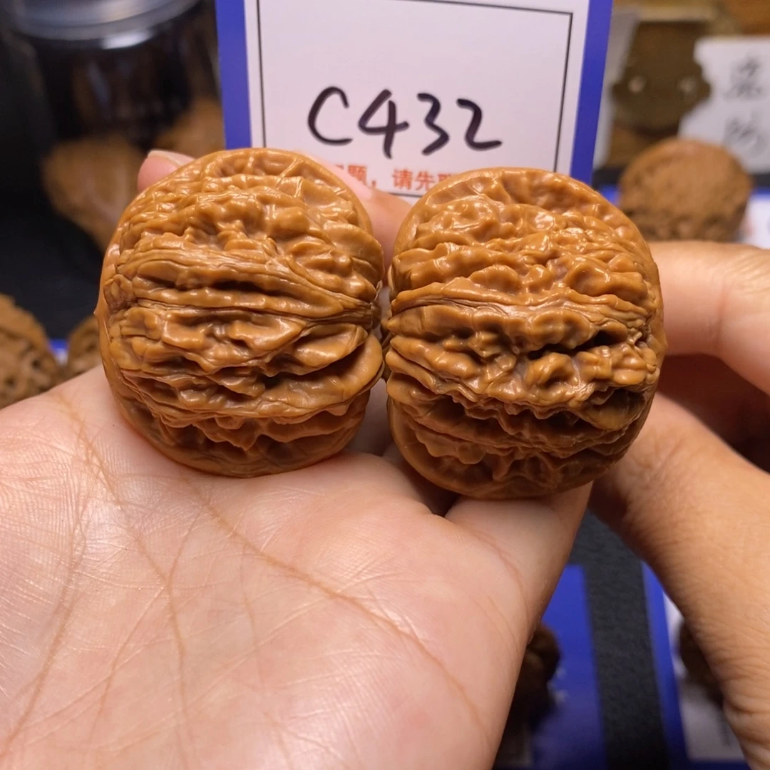 桃核把件41四座楼c432