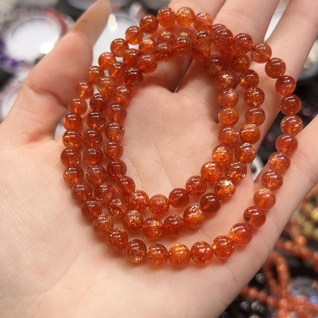 长石手串未镶嵌sg15金太阳