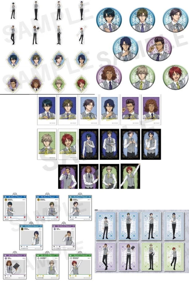 【拆盒】网球王子横滨王子酒店服务生联动吧唧拍立得贴纸徽章盲盒