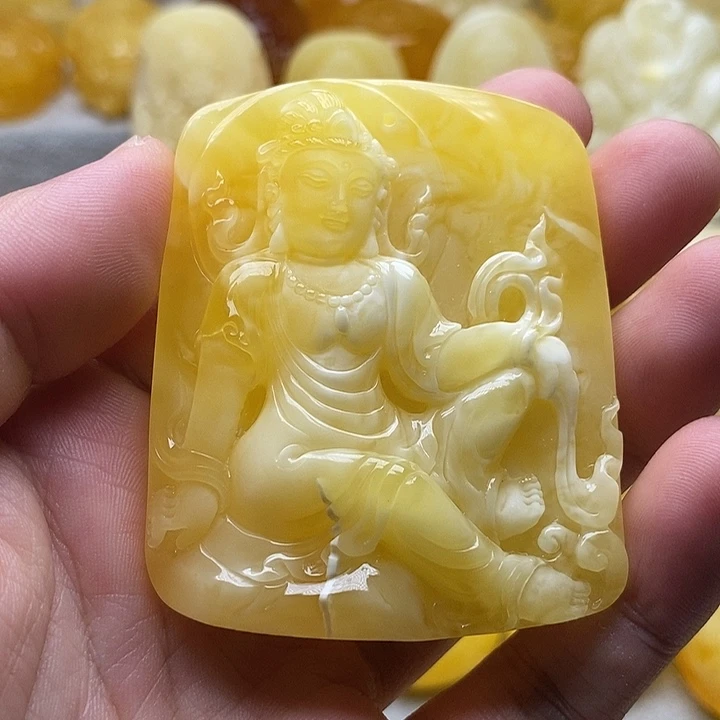 琥珀颈饰未镶嵌琥珀蜜蜡吊坠
