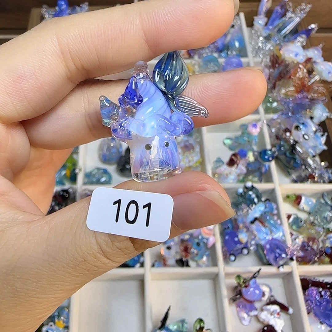 玻璃颈饰空心吊坠手工非遗