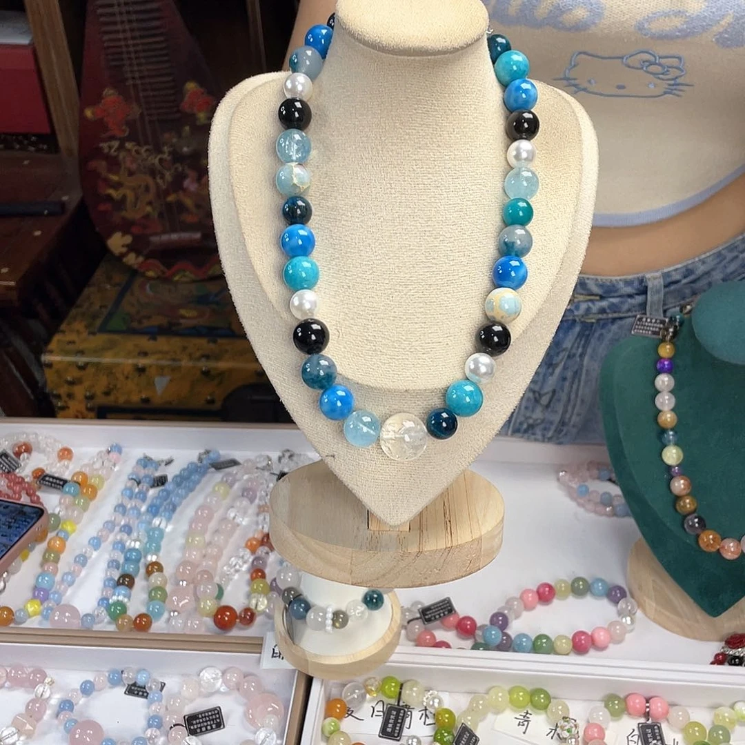 水晶手链银S925镀金镶嵌