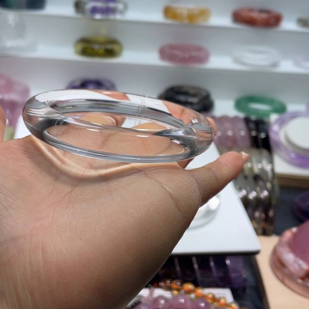 水晶手镯59圈口14号未镶嵌落*舒