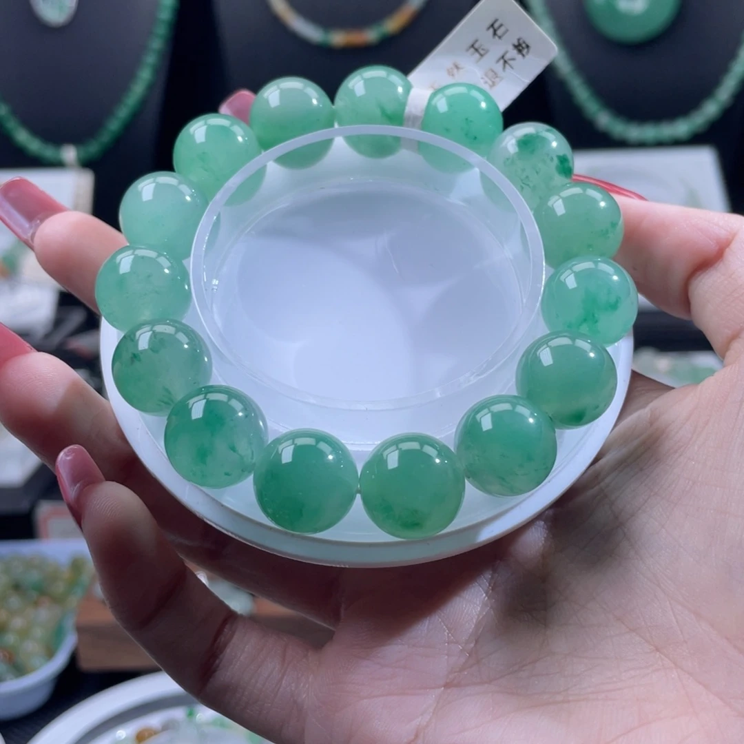 石英质玉（非洲翠）未镶嵌手串
